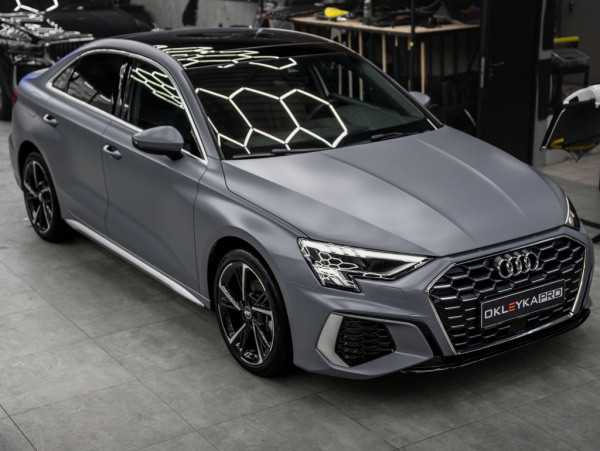 UC1384, IRISTEK PPF Colors Satin Nardo Grey Audi RS — Audi A3